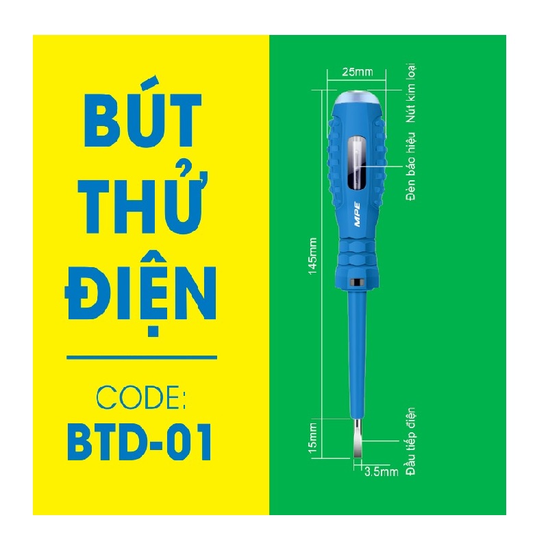 Bút thử điện đa năng: -Kiểm tra cực dương / âm. 3 Bút thử điện đa năng: -Kiểm tra cực dương / âm. - Ảnh 3
