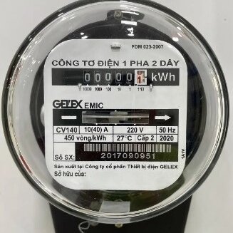 CÔNG TƠ ĐIỆN 1 PHA EMIC 10(40)A